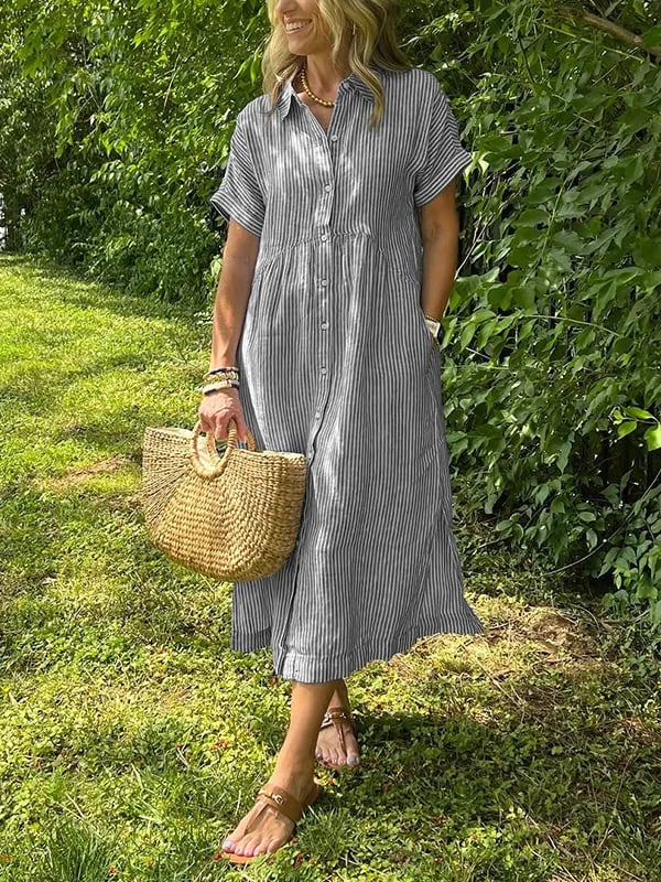 Corinne – Elegante vestido camisero para dama