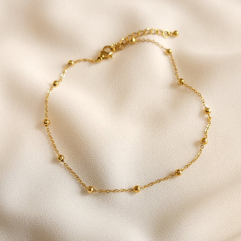 Mini pulsera de tobillo en forma de corazón - Pulsera de amor de doble capa