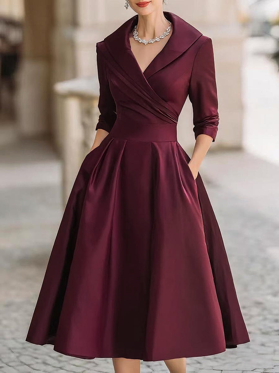 Eliana - Vestido midi con diseño envolvente