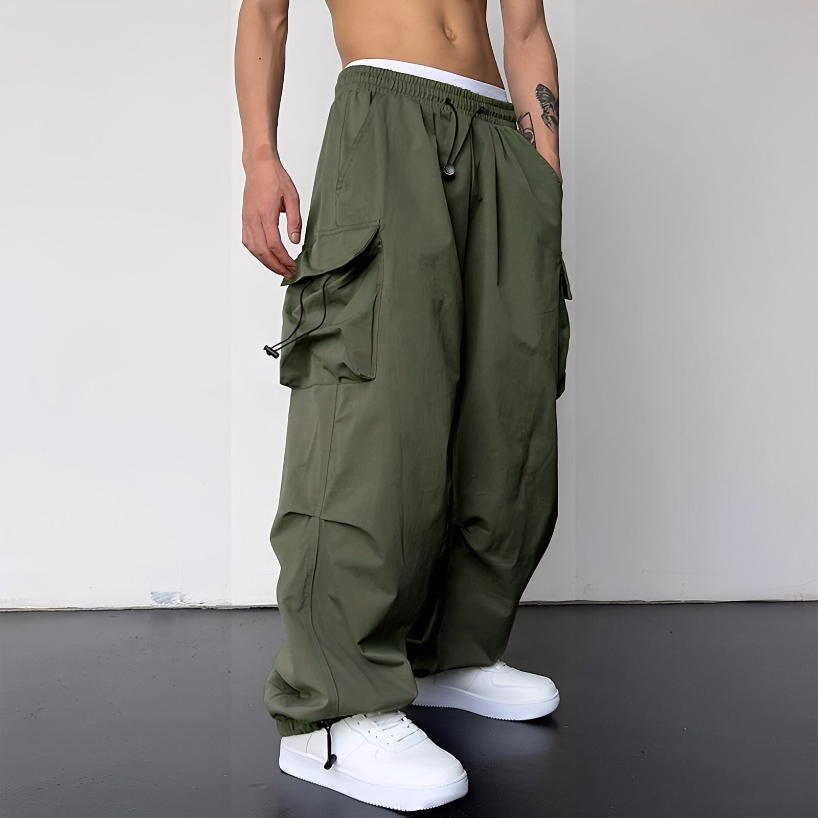 Kaleb - Pantalones cargo baggy de moda para hombres