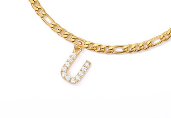 Tobillo con Inicial - Pulsera de tobillo con su inicial