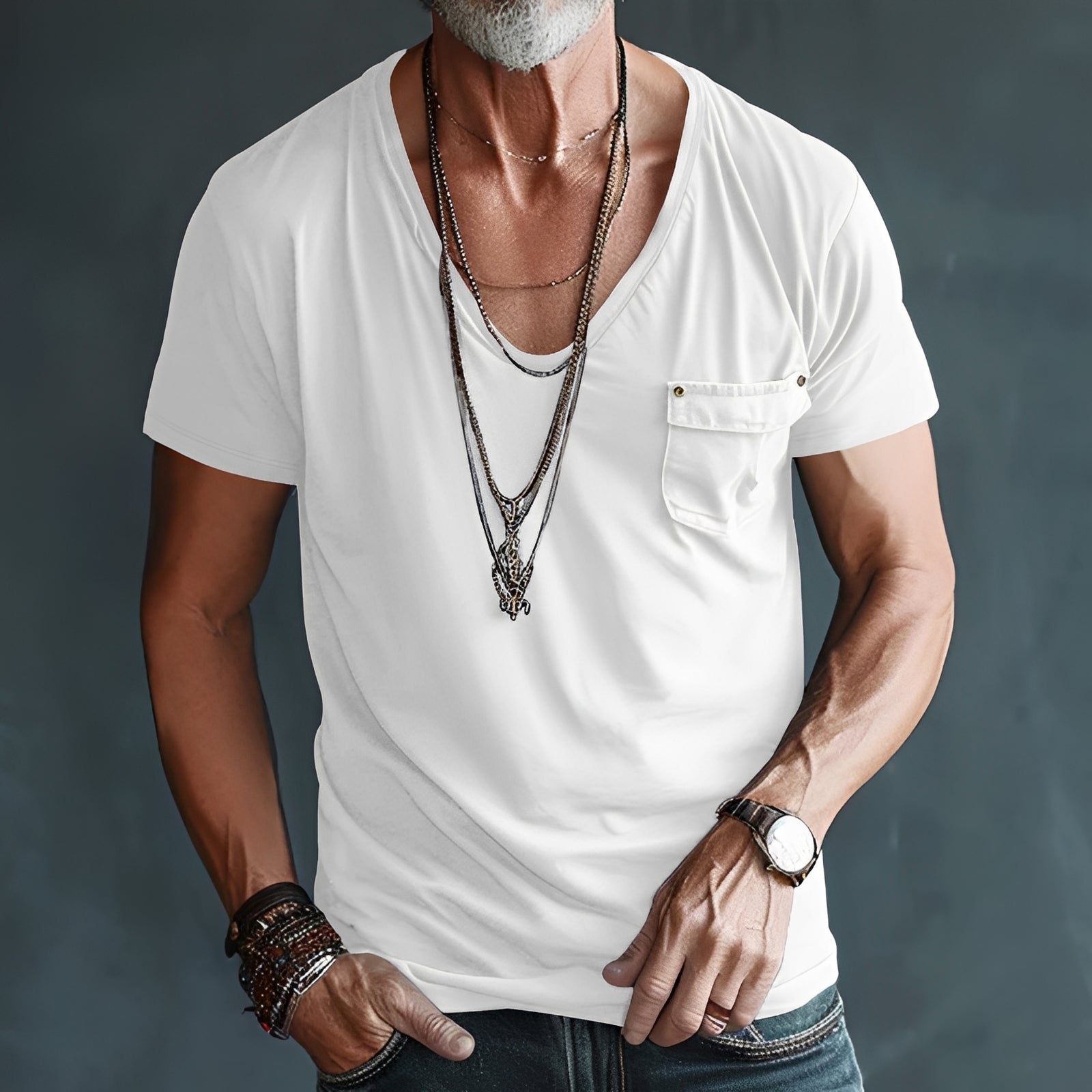 Eddie – Camiseta para hombre – Casual y holgada