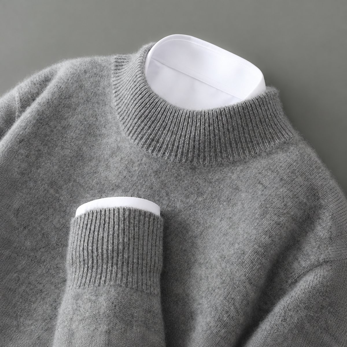 Wayne - Pullover retro grueso para hombres