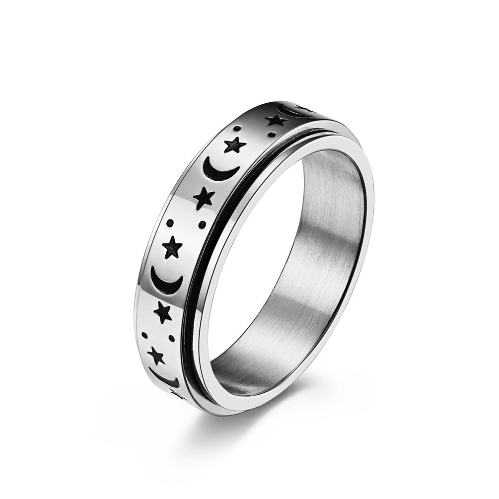 Astrid – Anillo celestial de luna y estrella
