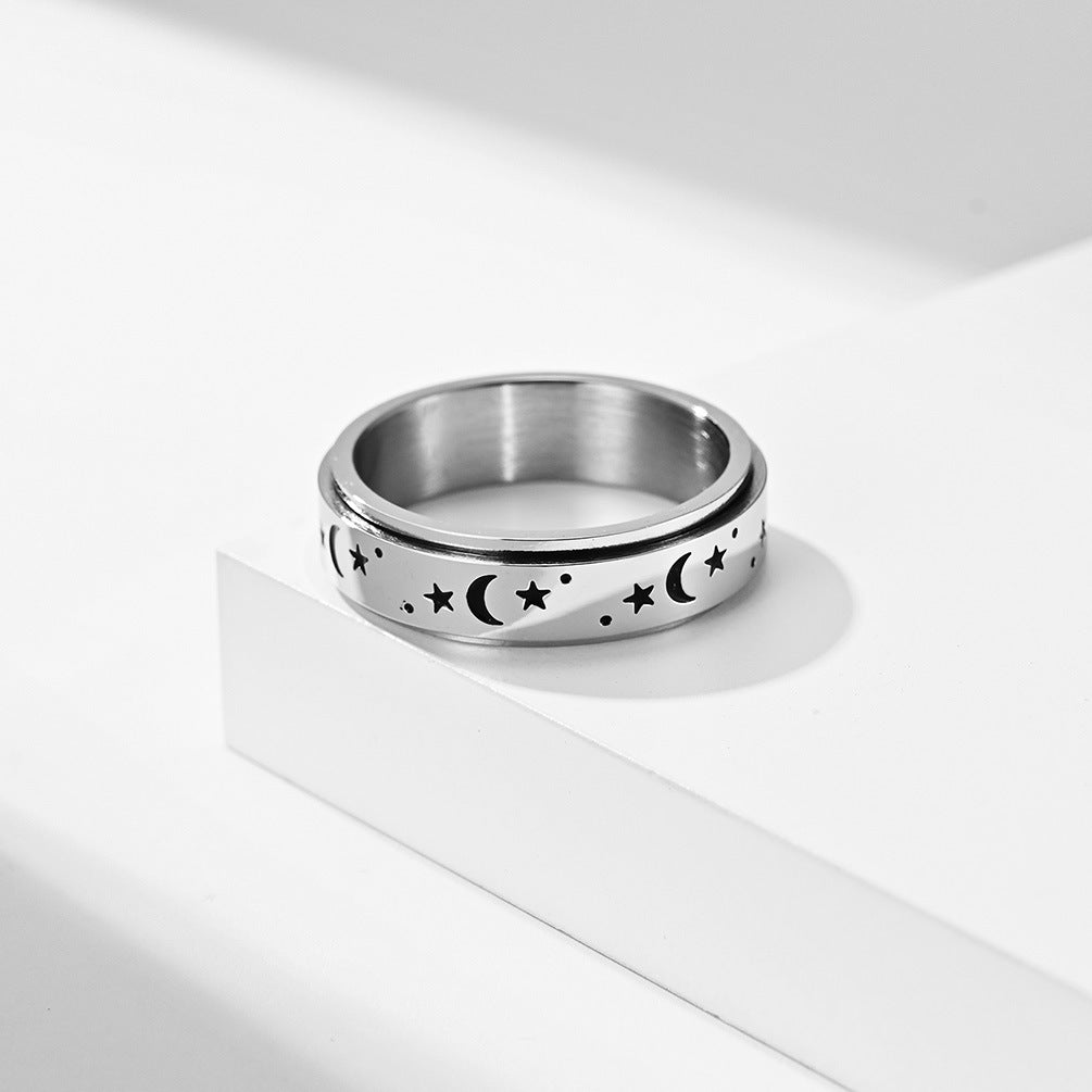 Astrid – Anillo celestial de luna y estrella