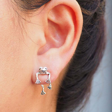 Rana Flotante Linda - Pendientes Mini Rana