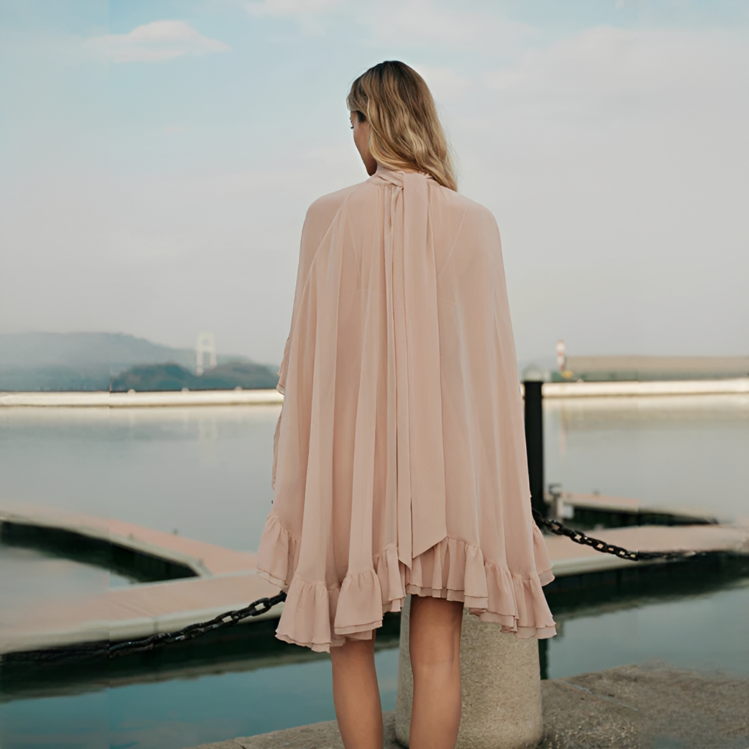 Zhuchin - Vestido moderno con volantes