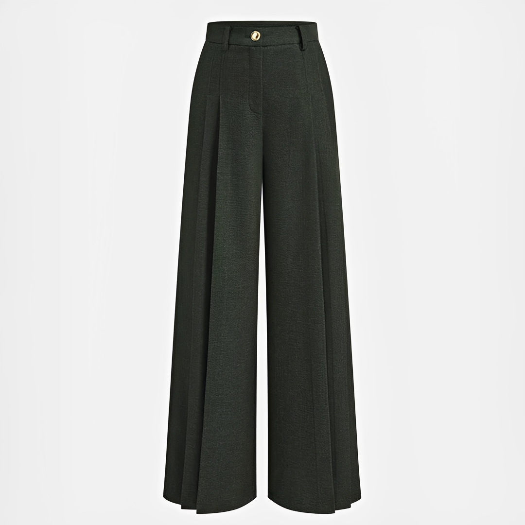 Odessa - Pantalones de Corte Ancho con Pliegues
