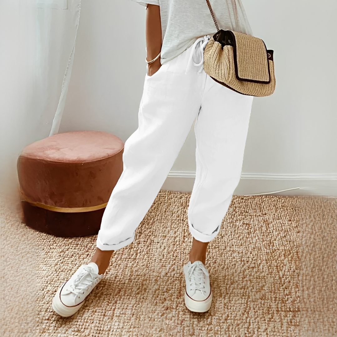 Whitney - Pantalones Casuales con Cintura Elástica