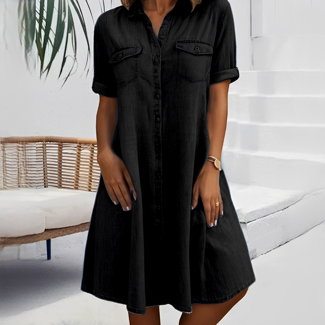 Naomi - Vestido Mini Casual con Botones