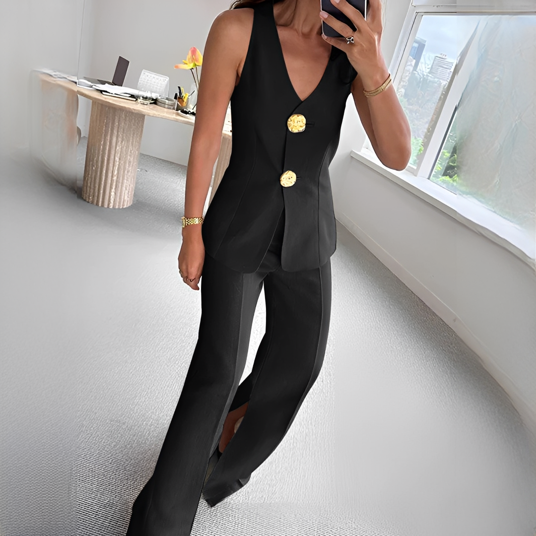 Verna - Set casual de top sin mangas y pantalones