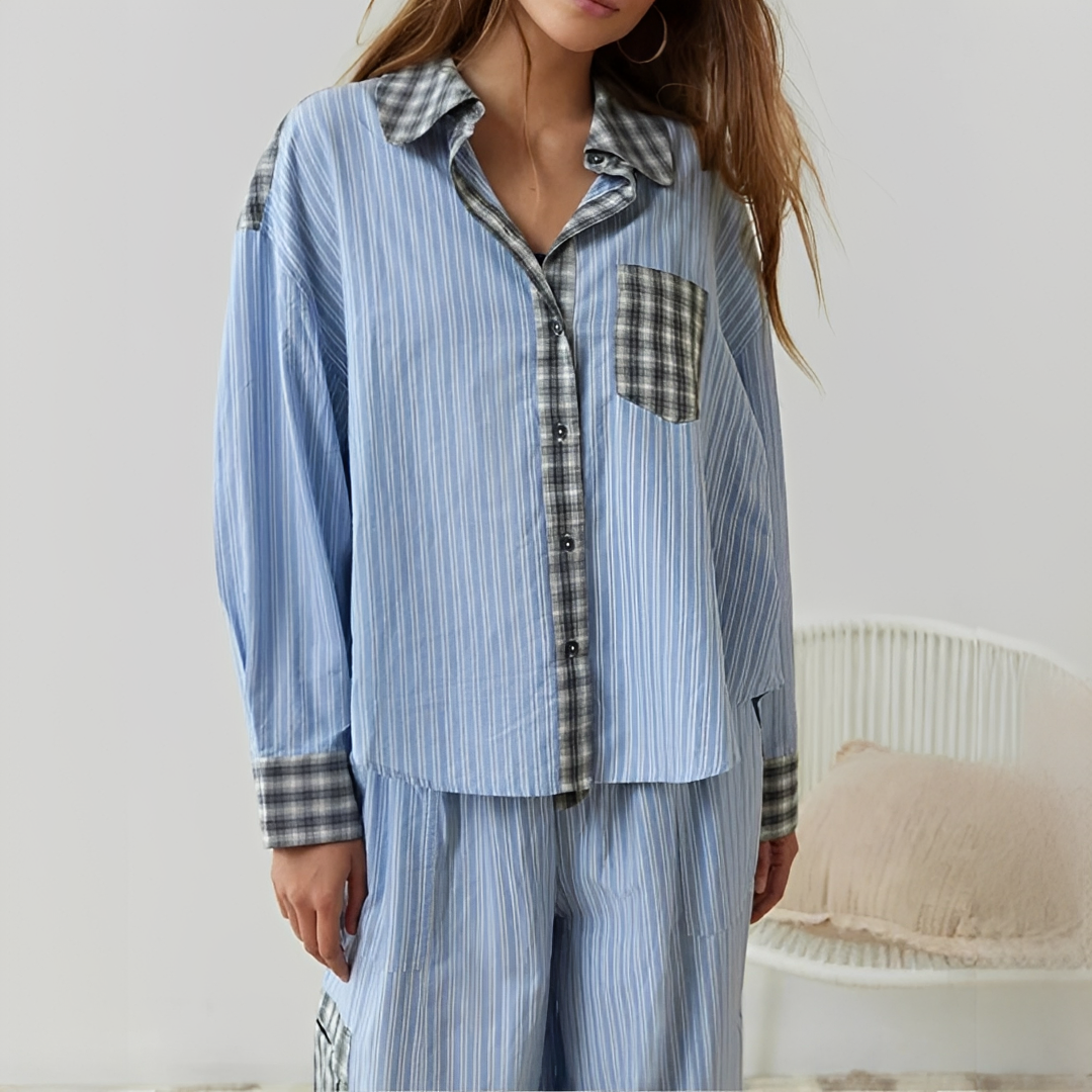 Elena - Conjunto de pijama de dos piezas elegante
