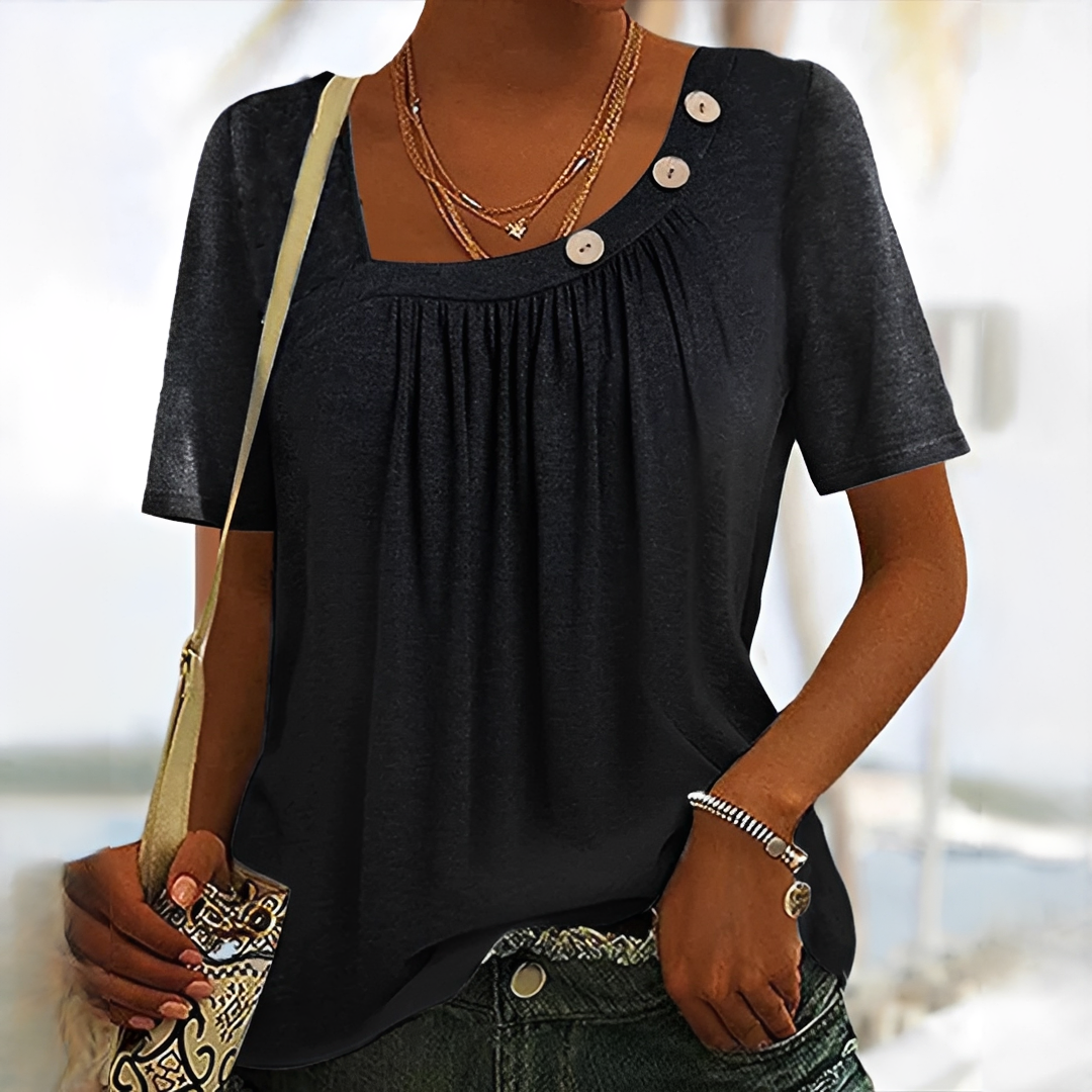 Joanne - Blusa con Botones Estilosa