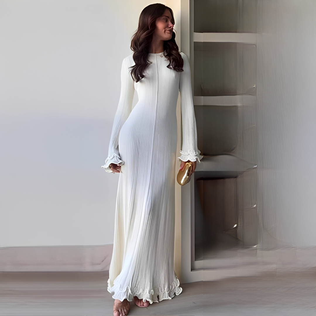 Lebeth - Vestido Sofisticado de Manga Larga