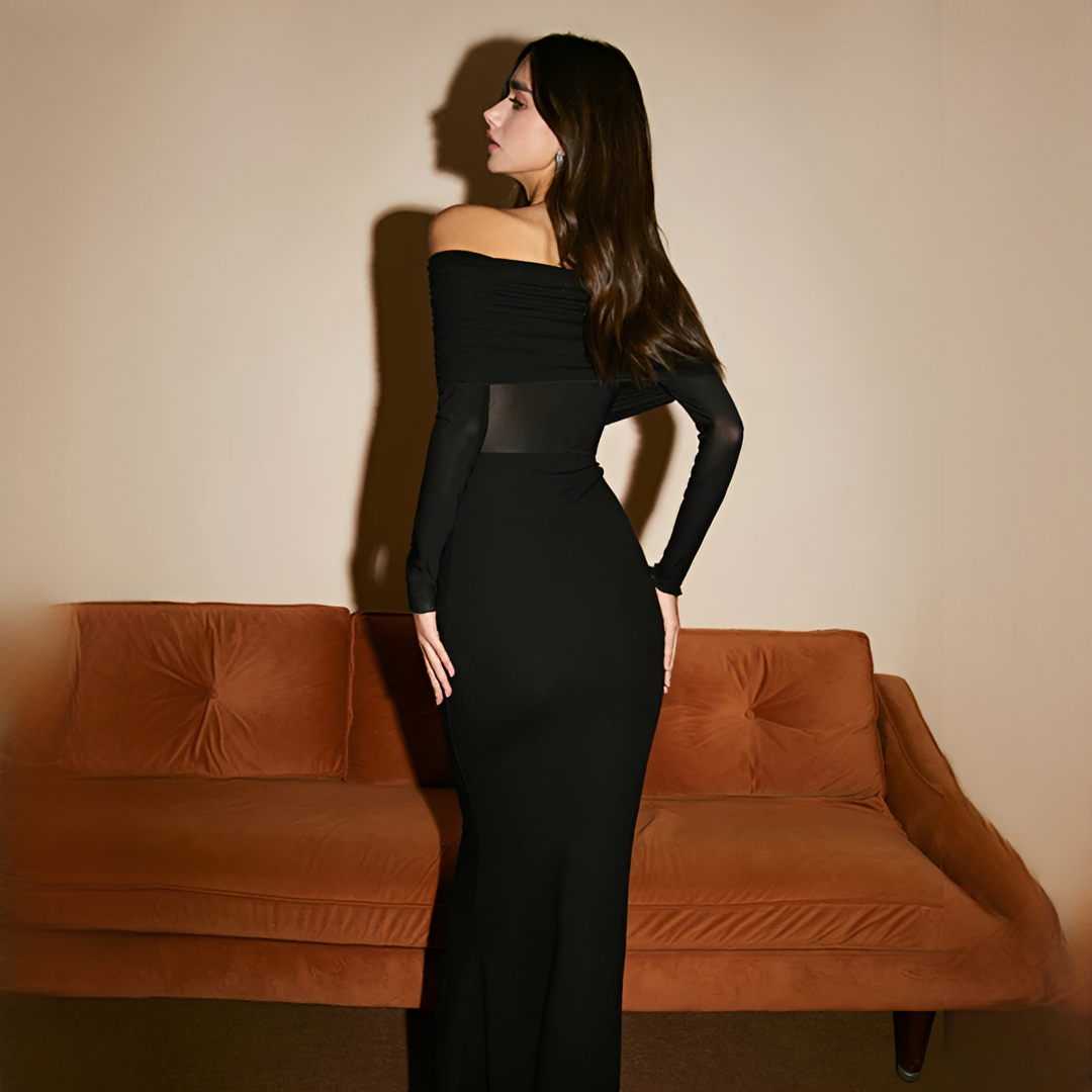 Ermanda - Vestido largo y elegante sin tirantes