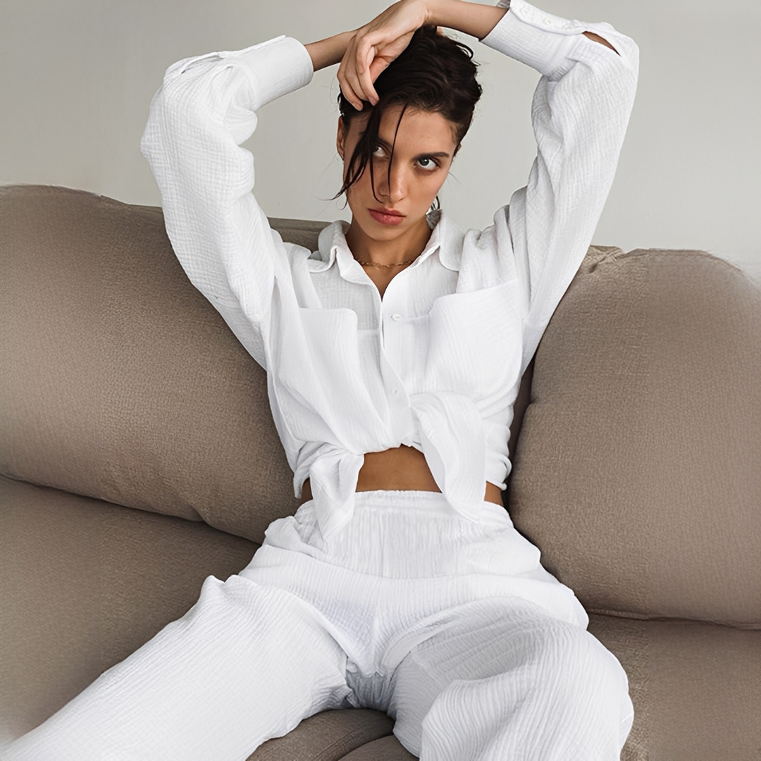 Lucille - Conjunto Casual de Dos Piezas con Pantalones