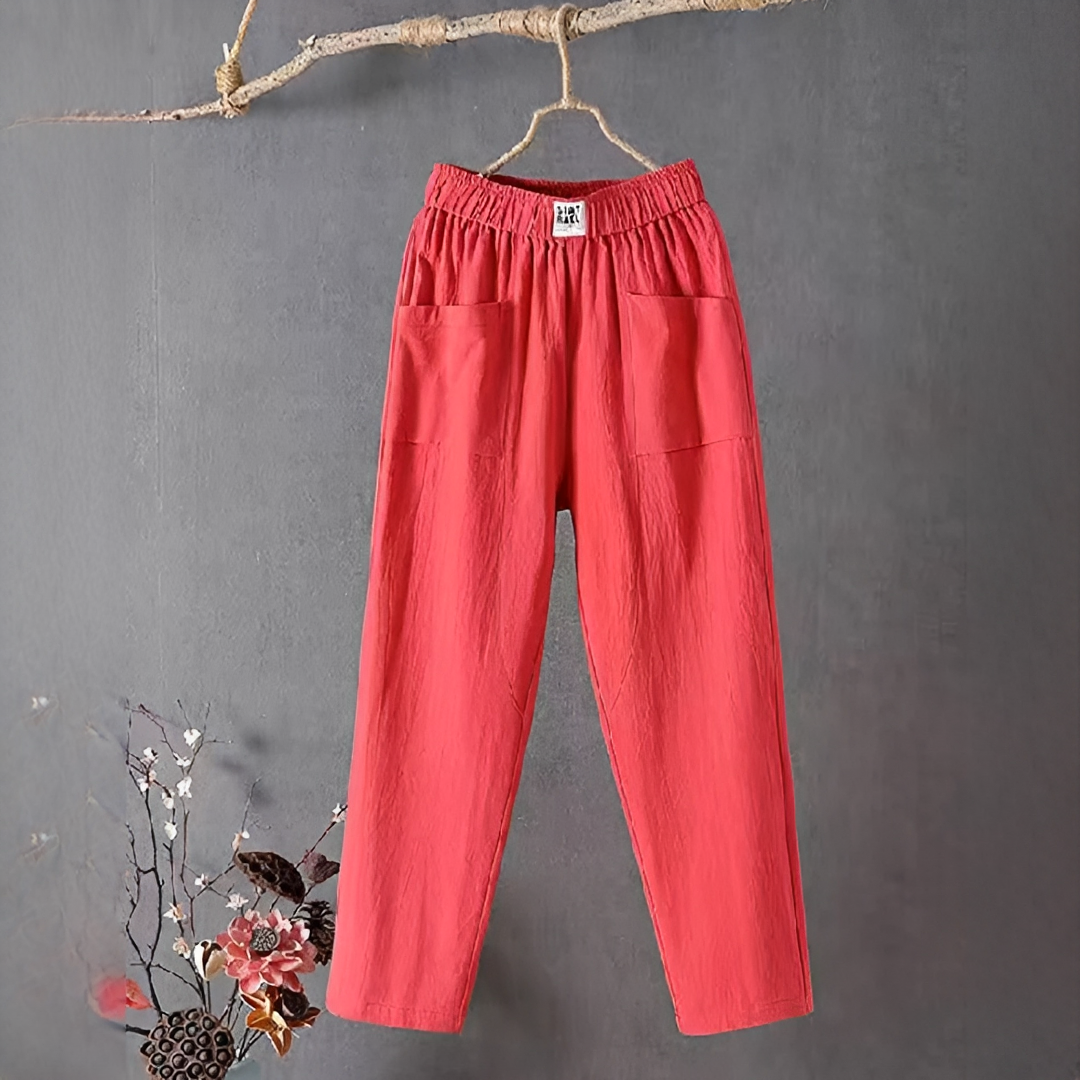 Sienna - Pantalones Casuales de Corte Suelto