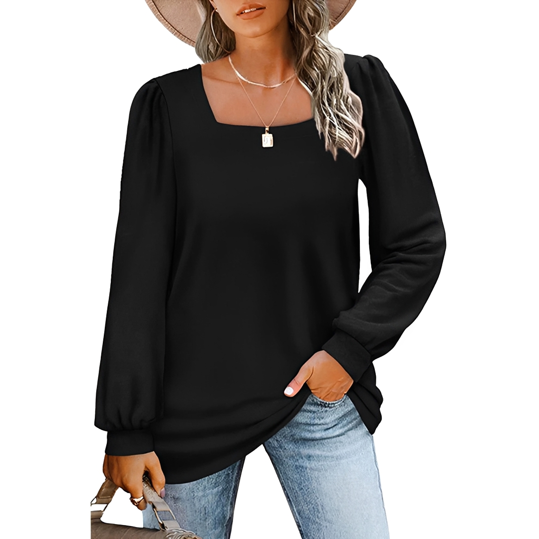 Jaylin - Camisa Chic con Escote Cuadrado