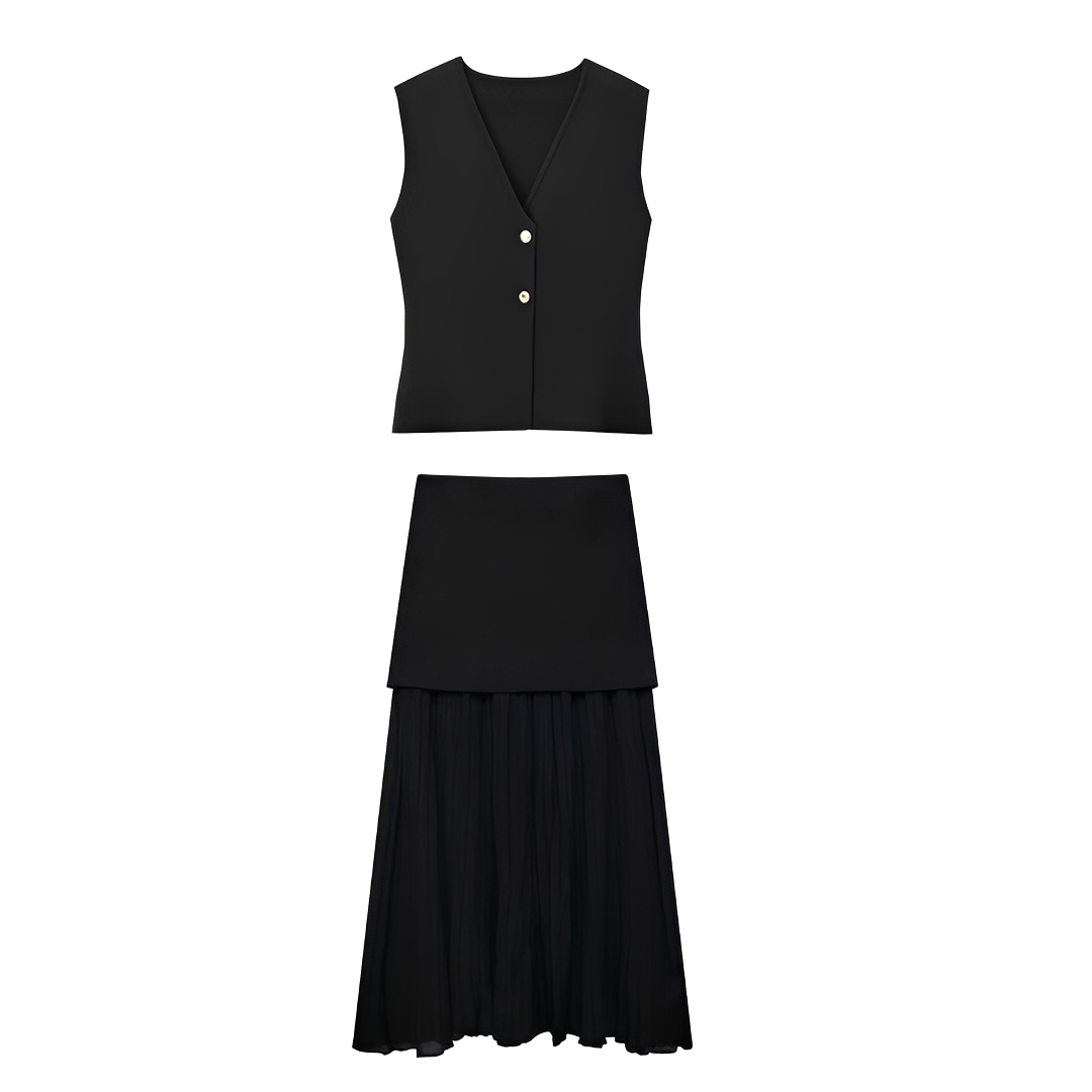 Airen - Conjunto de Chaleco y Falda Casual