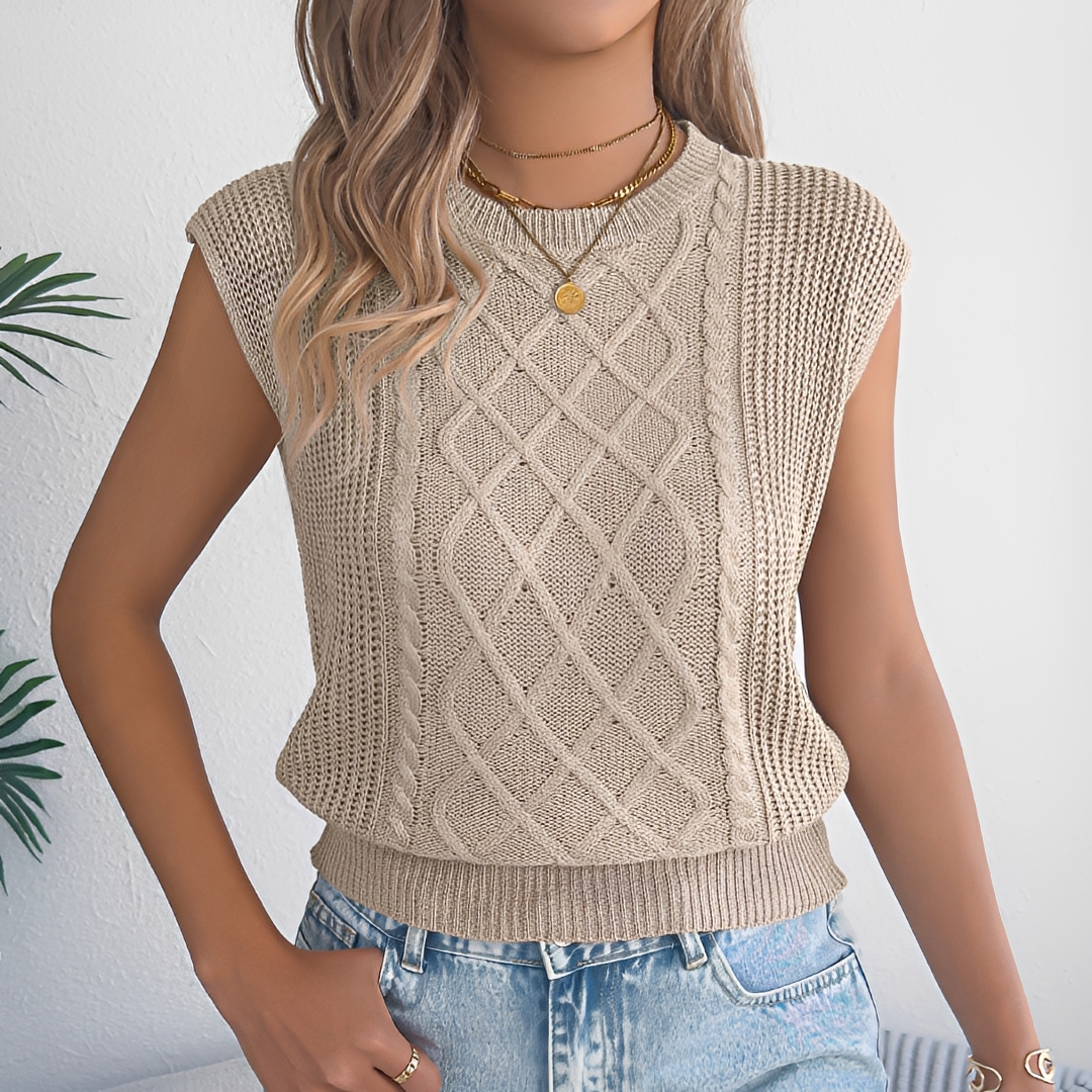 Abbey - Top Elegante sin Mangas