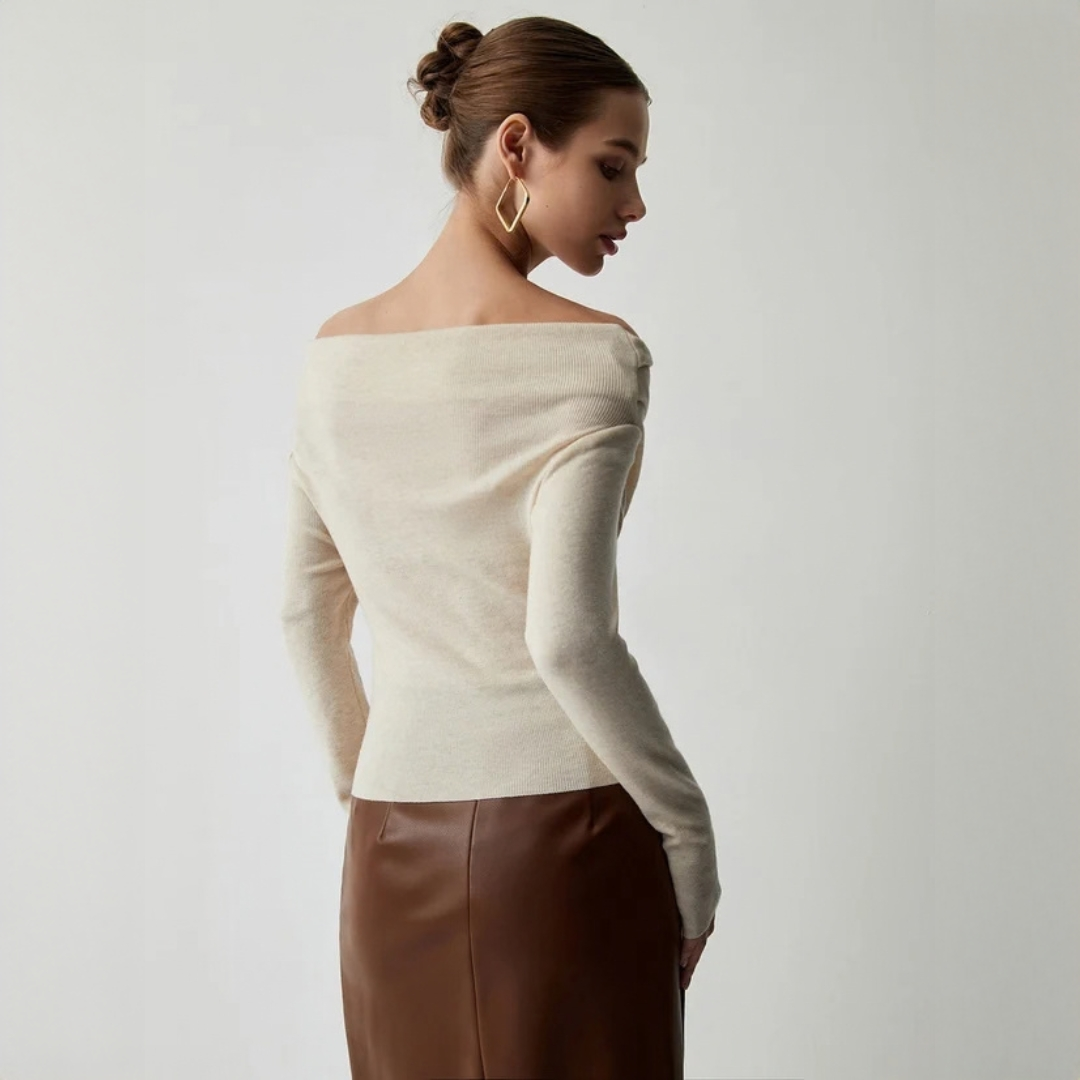 Yasmin - Elegante top sin hombros