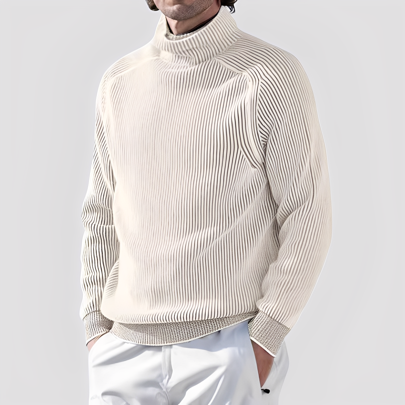 Chadwick - Jersey de cuello alto cómodo