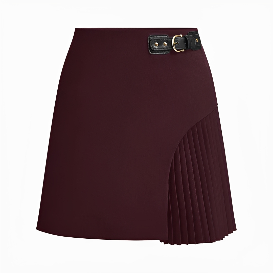 Devon - Falda Formal con Pliegues