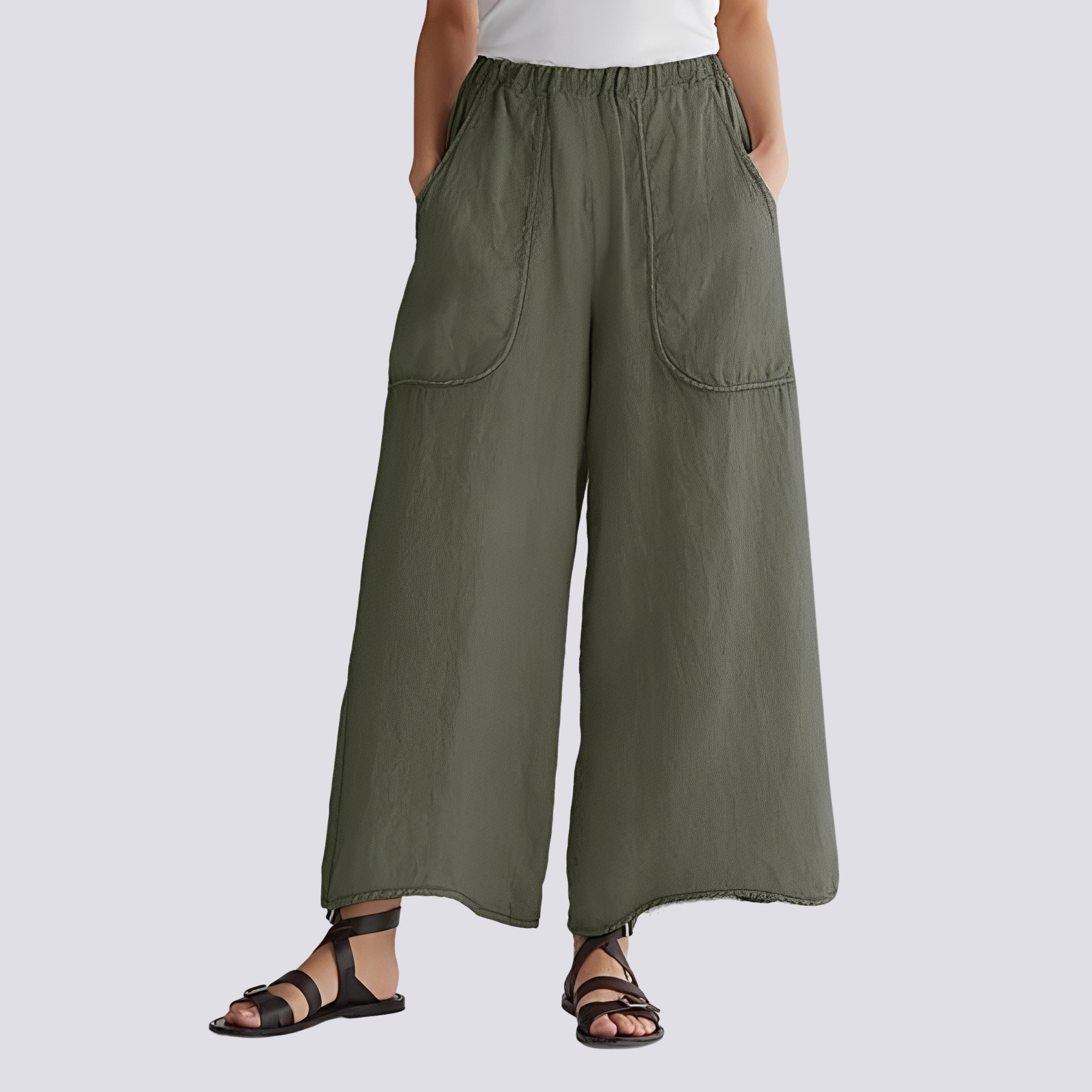 Angela - Pantalones casuales de pierna ancha para mujeres