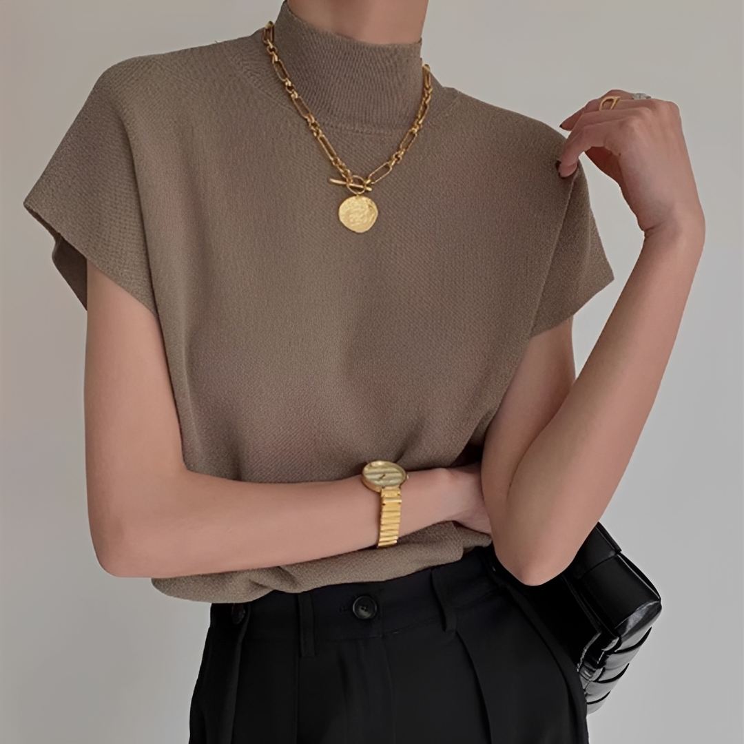 Lesley - Suéter cómodo con cuello alto