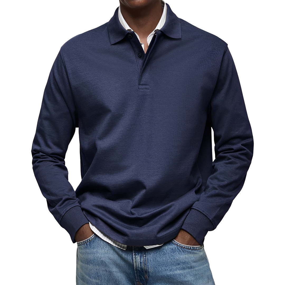 Argus - Polo con mangas largas para hombre