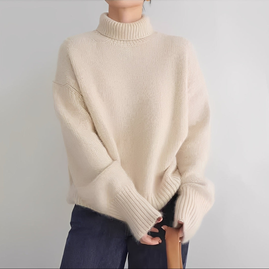 Clementine - Suéter casual para damas con cuello alto