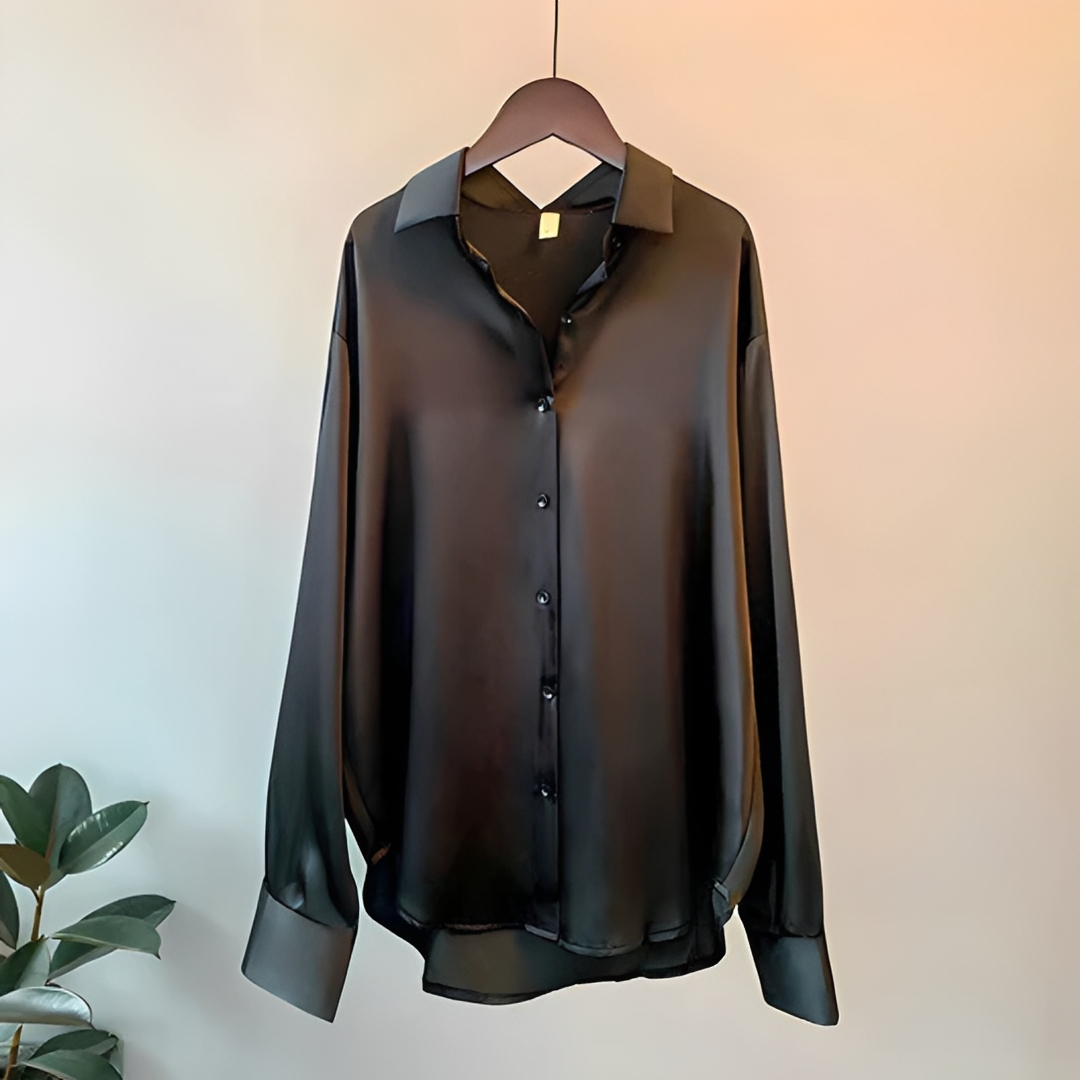 Zaniyah - Camisa Brillante de Manga Larga