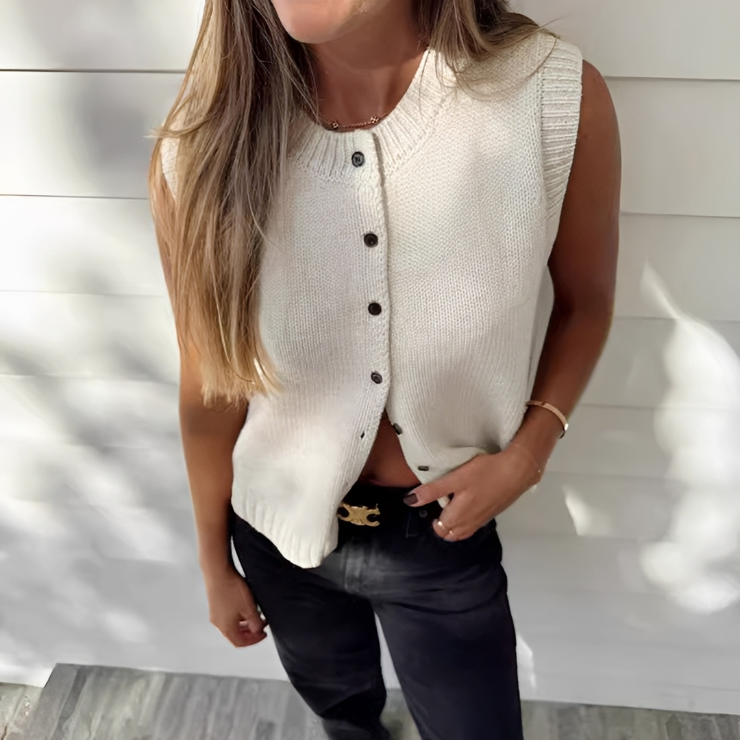 Vevian - Top Casual con Botones