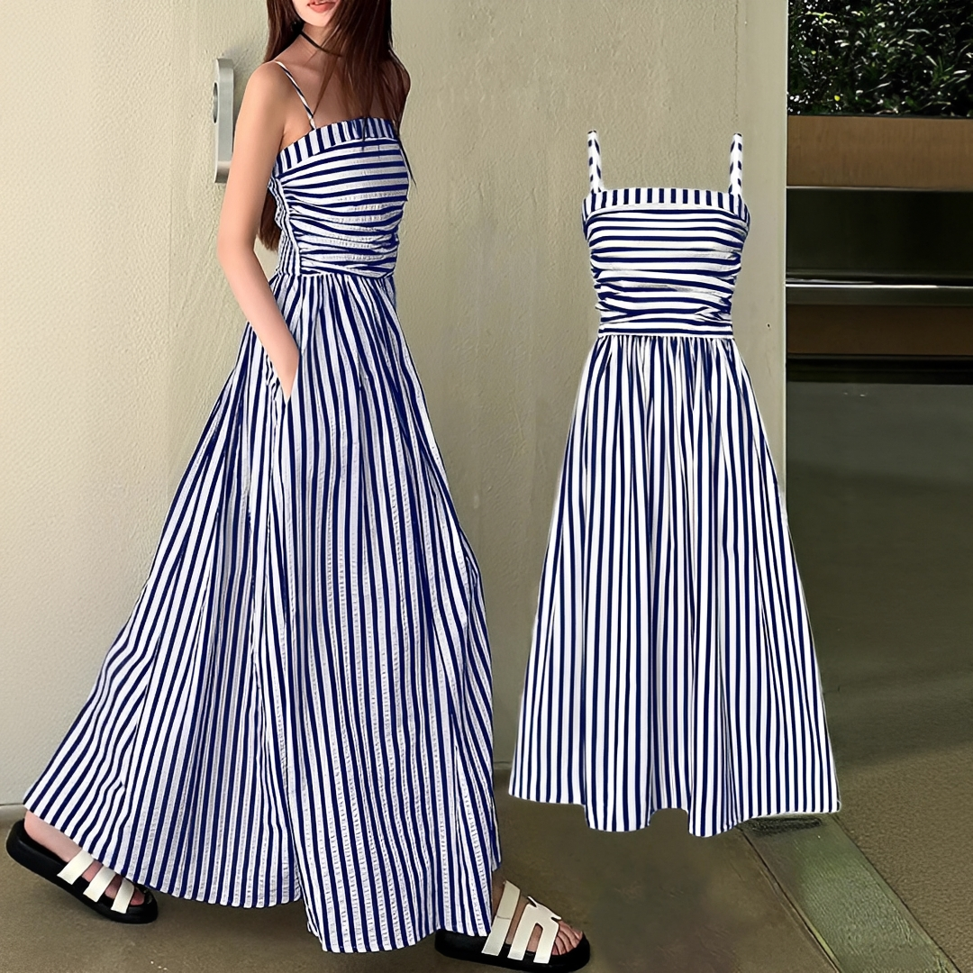 Cindy - Vestido Maxi Elegante a Rayas