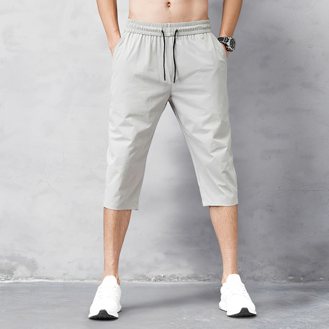Dominick - Pantalones Cortos Casuales y Elásticos