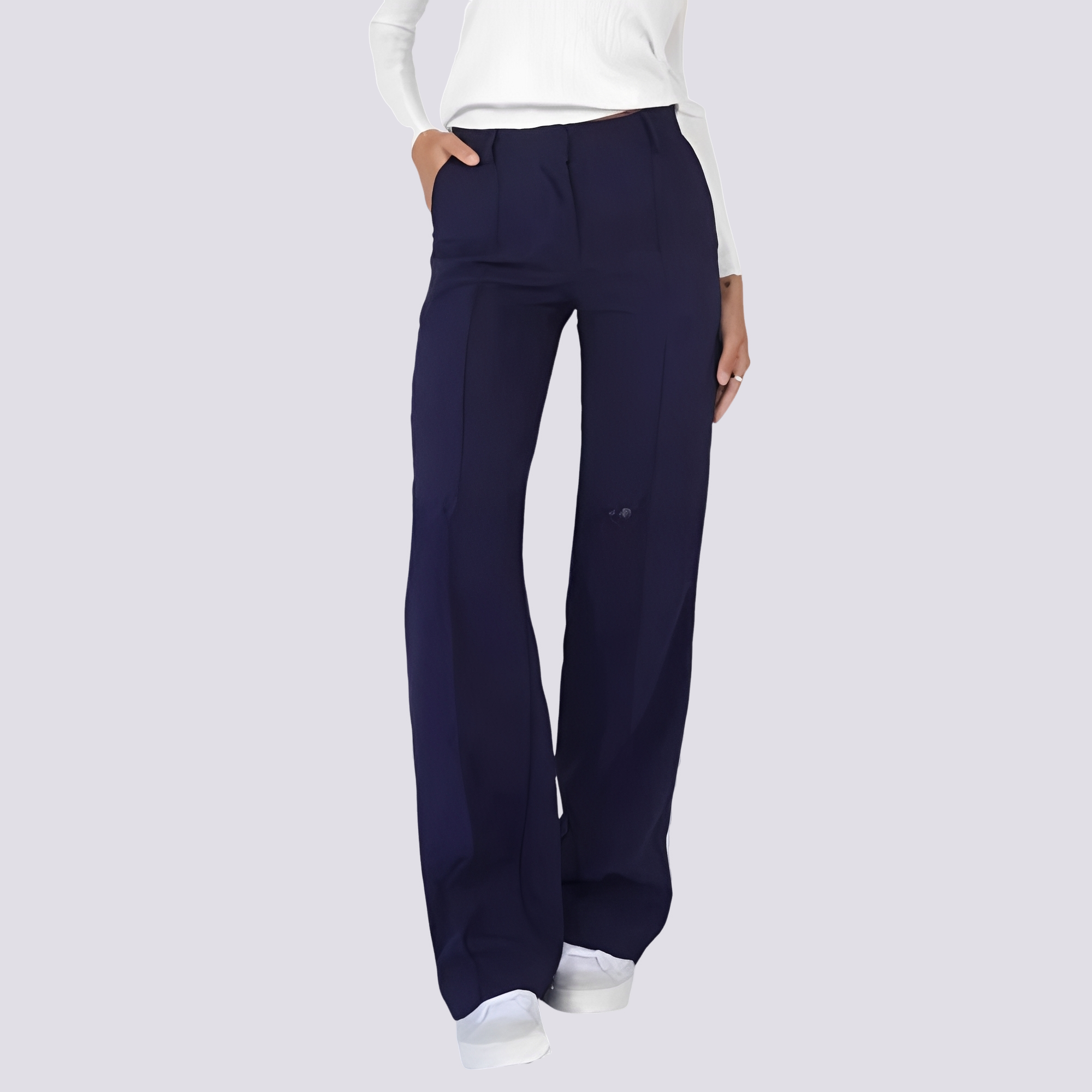 Herbie - Pantalones Casuales de Cintura Alta