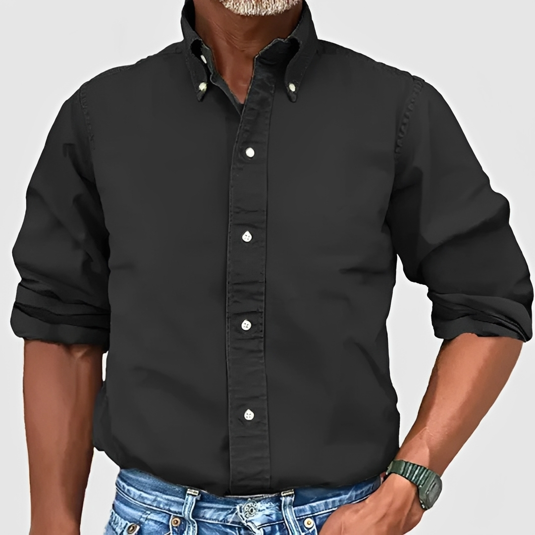 Edmond - Camisa clásica de manga larga para hombre