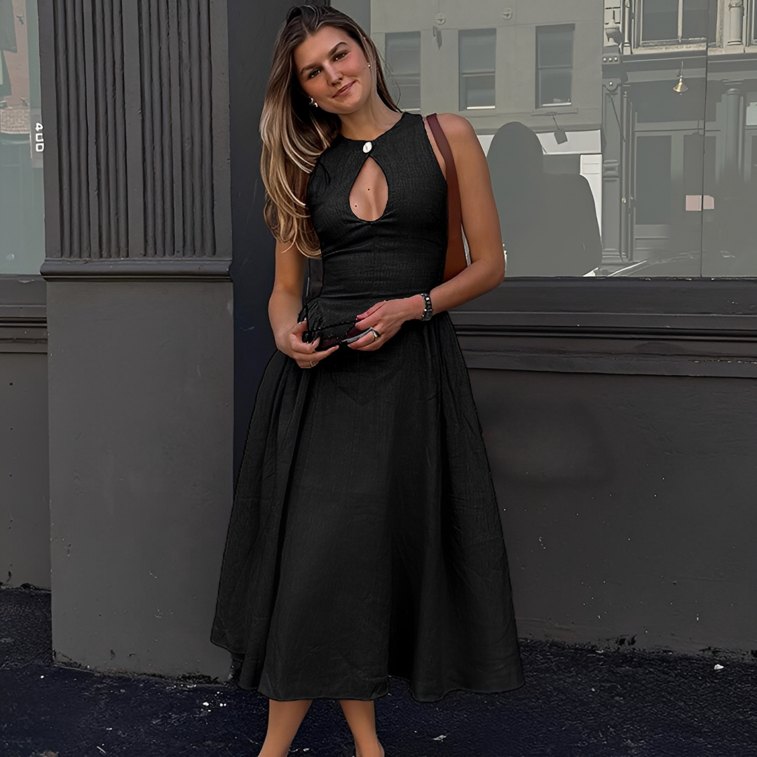 Chelou - Vestido Maxi Plisado