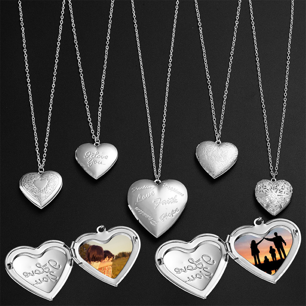 Collar Medallón Corazón - Medallón antiguo