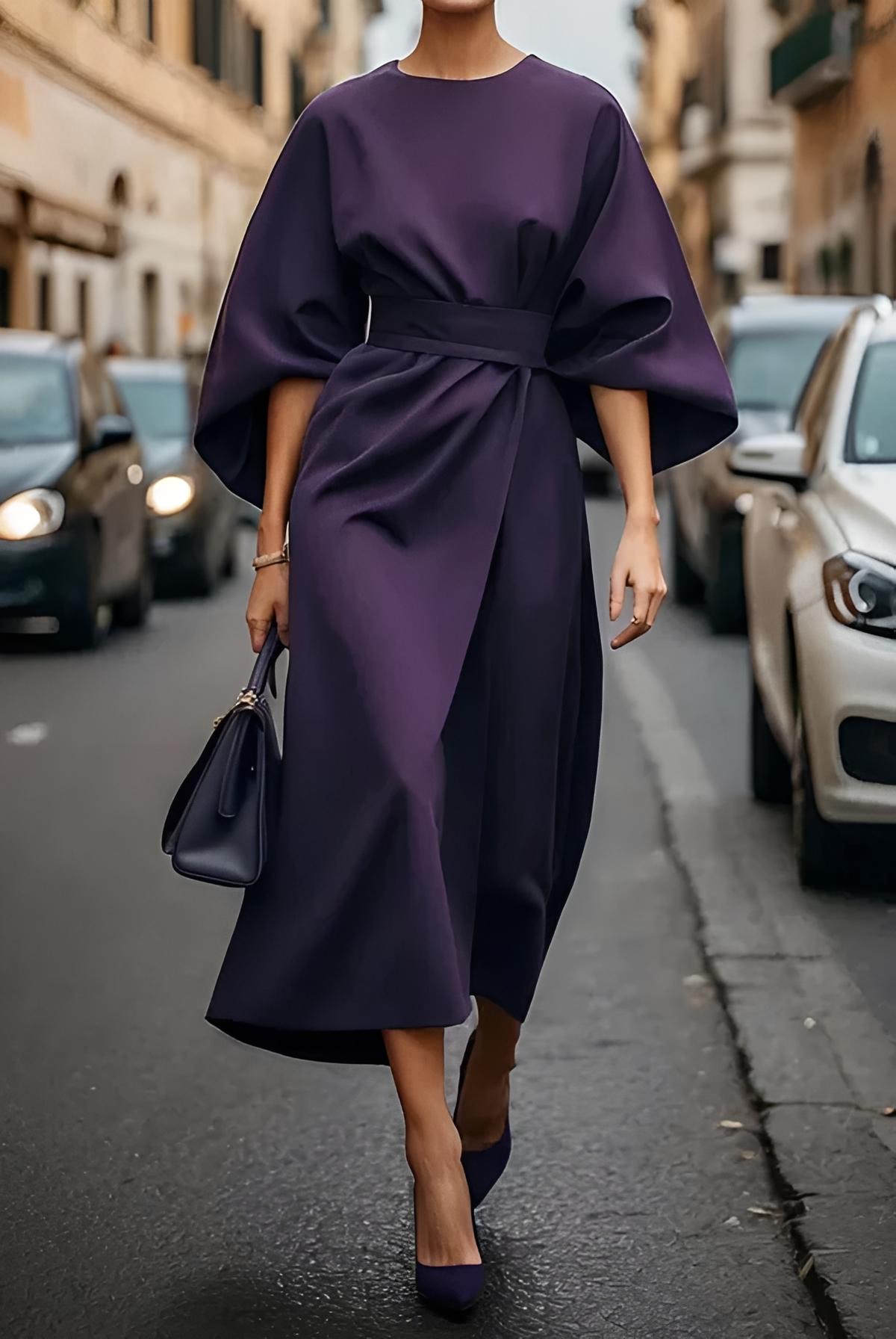 Vera - Vestido Midi con Cinturón Elegante
