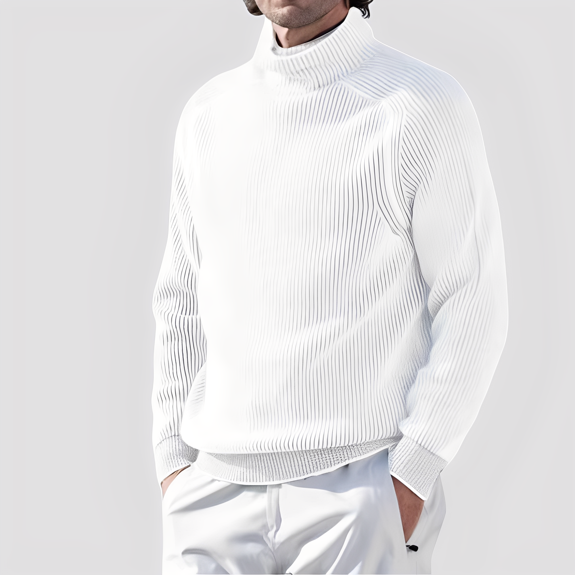 Chadwick - Jersey de cuello alto cómodo