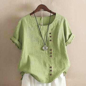 Noelle - Blusa Estilosa con Botones y Corte Suelto