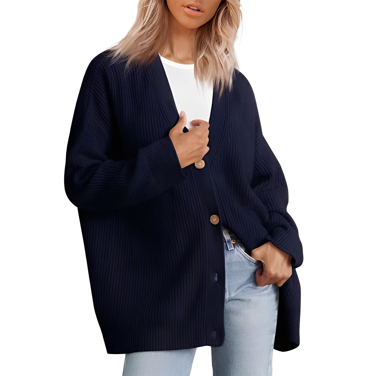 Christal - Suéter cálido de ajuste casual
