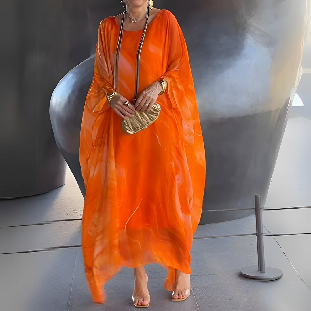 Emory - Moderno Vestido de Gasa de Seda para Mujer
