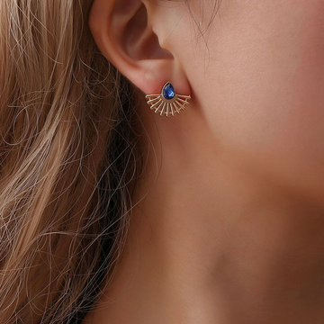 Pendientes de abanico Art Deco - Pendientes bohemios