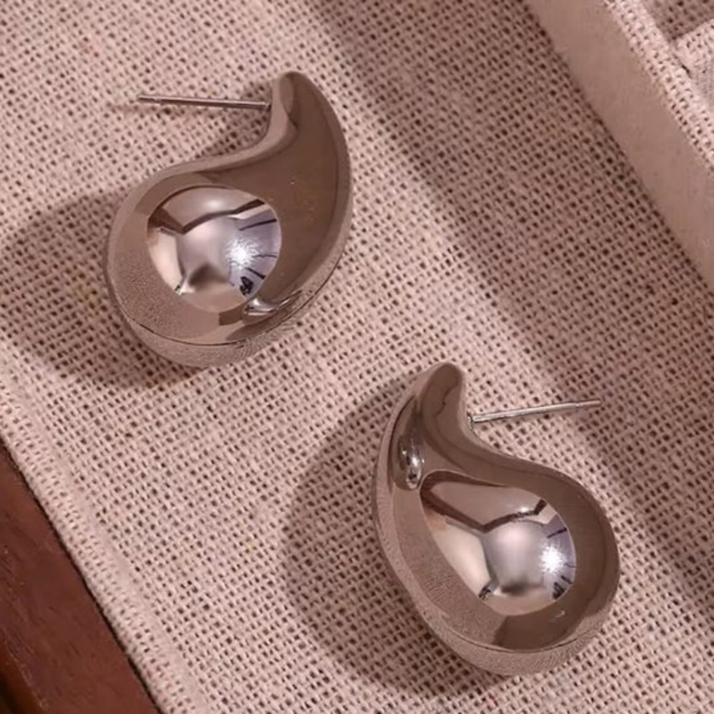 Pendientes Chunky Waterdrop - Pendientes grandes de oro