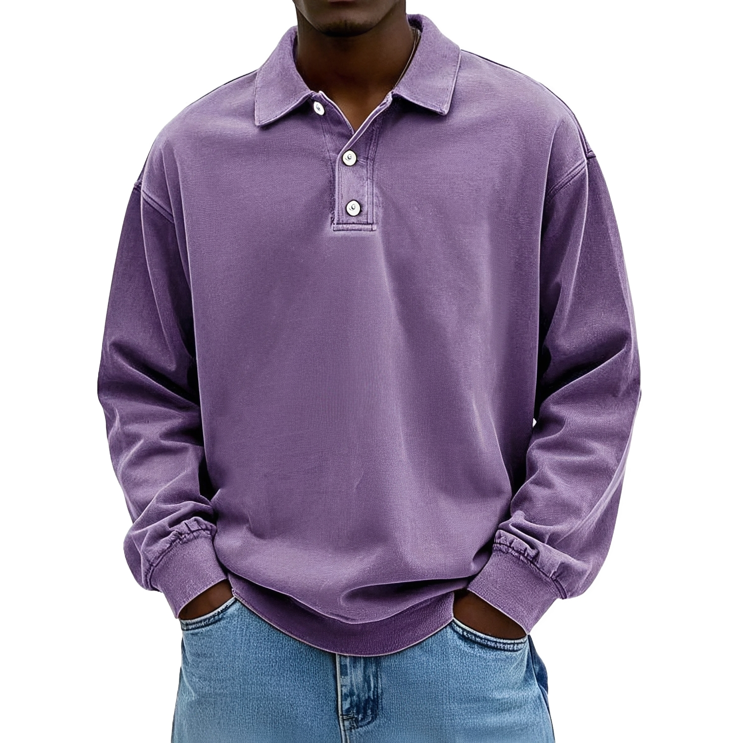 Caspian - Polo de manga larga para hombres