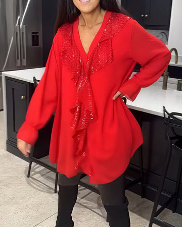 Aurora - Blusa larga con escote en forma de V