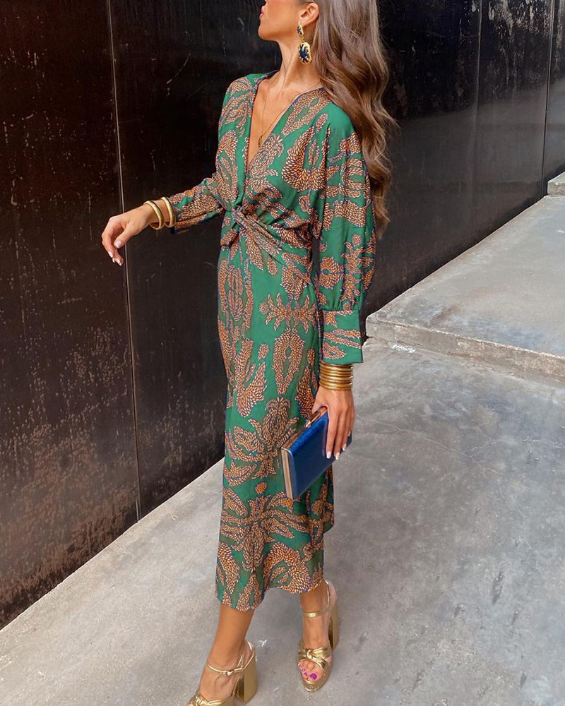 Missandei - Vestido elegante con detalle de nudo para mujer