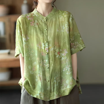 Alana - Blusa elegante con mangas a media para damas